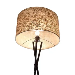 Straluma Driepoot schelpen vloerlamp zwart met bruin en goud></noscript> Vloerlampen|Schelpenlampen