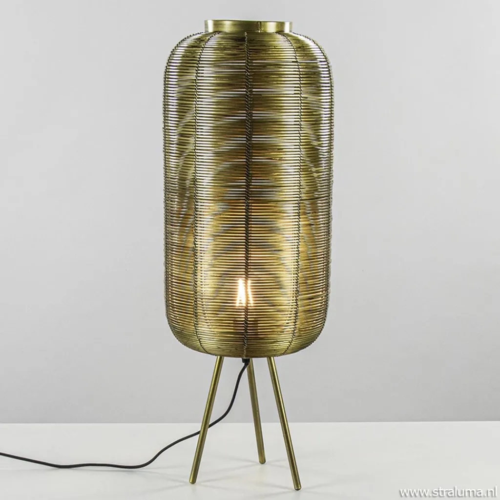 Straluma Driepoot tafellamp Tomek antiek brons> Tafellampen|Light and Living