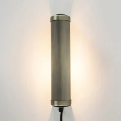 Straluma E14 wandlamp mat antiek brass met snoer><noscript><img width=
