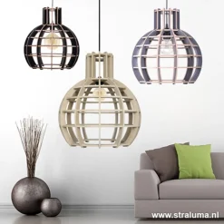 Straluma Eettafel hanglamp Globe Lingehof hout></noscript> Eettafellampen|Industriële Verlichting