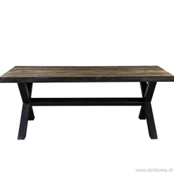 Straluma Eettafel Light & Living zink/hout> Light and Living|Eettafels