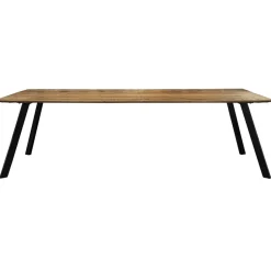 Straluma Eettafel mangohout met zwarte poot 240x90 cm> Eettafels