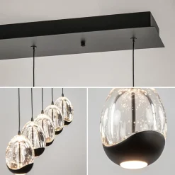 Straluma Eettafelhanglamp Clear Egg met zwart inclusief LED><noscript><img width=