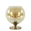 Straluma Elegante tafellamp donker goud met amber glazen bol 25 cm> Tafellampen|Luxe Verlichting