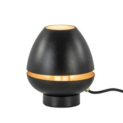 Straluma Elegante tafellamp mat zwart met goud accent> Tafellampen|Retro Verlichting