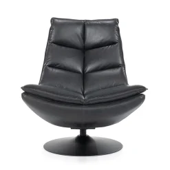 Straluma Fauteuil Sven leder - zwart> Fauteuils