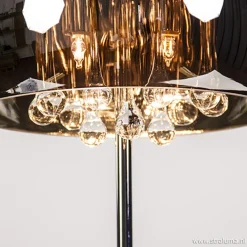Straluma Glazen tafellamp Pearl met chroom> Pearl|Woonkamerlampen