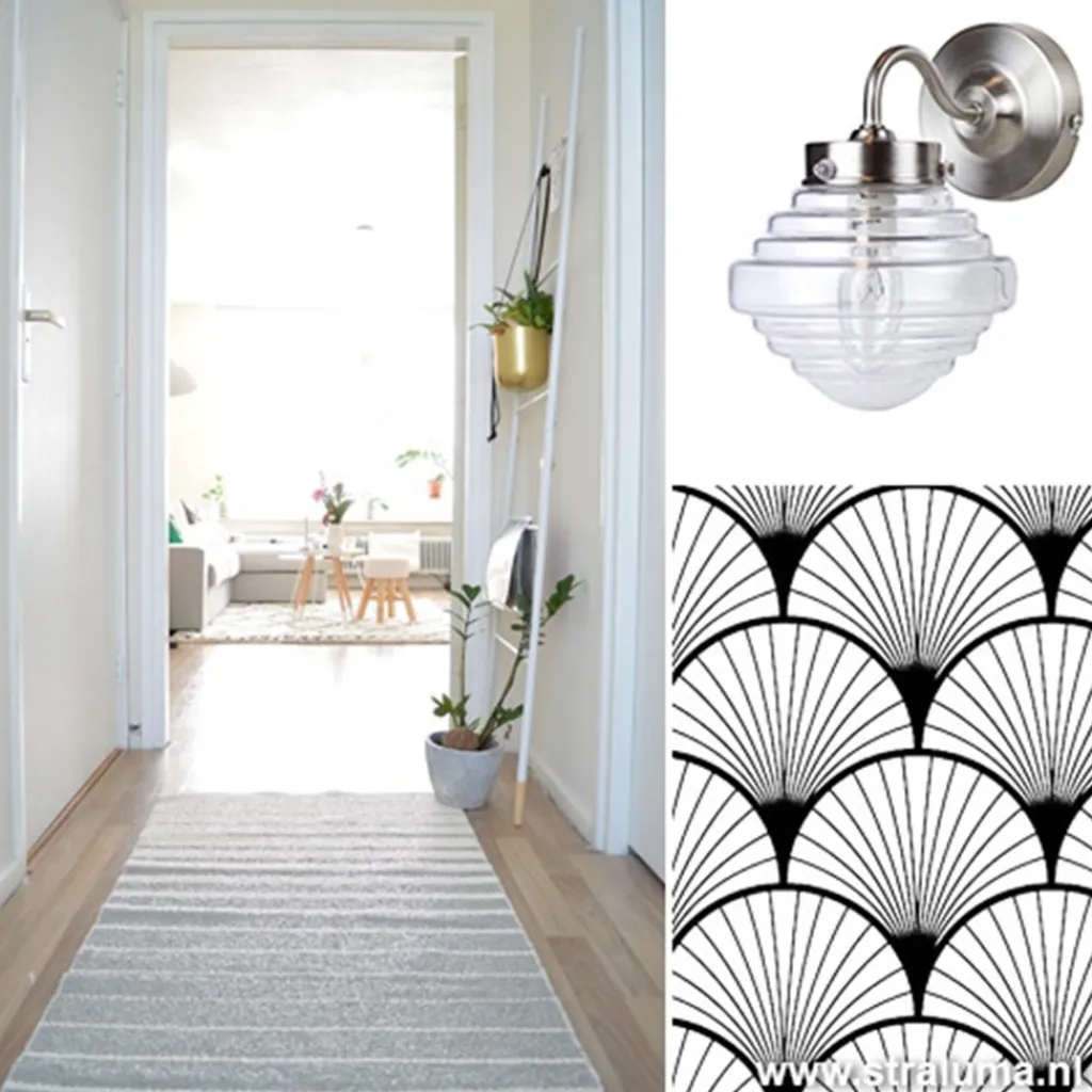 Straluma Glazen wandlamp met staal Deco> Woonkamerlampen|Slaapkamerlampen