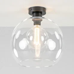 Straluma Globe plafondlamp helder glas 30 cm> Halverlichting|Plafondlampen
