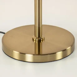 Straluma Gouden tafellamp met amber glazen bol 20 cm><noscript><img width=