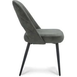 Straluma Grijs/groene eetkamerstoel met zwarte pootjes><noscript><img width=