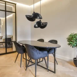 Straluma Grote bamboe hanglamp shell zwart><noscript><img width=