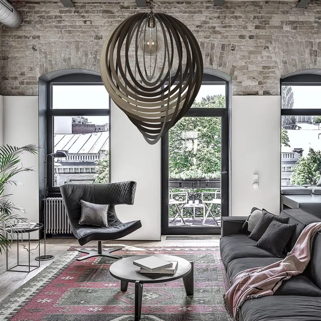 Straluma Grote design hanglamp ringen platinum 80 cm> Eettafellampen|Videverlichting