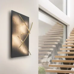 Straluma Grote design wandlamp met gouden kapjes><noscript><img width=