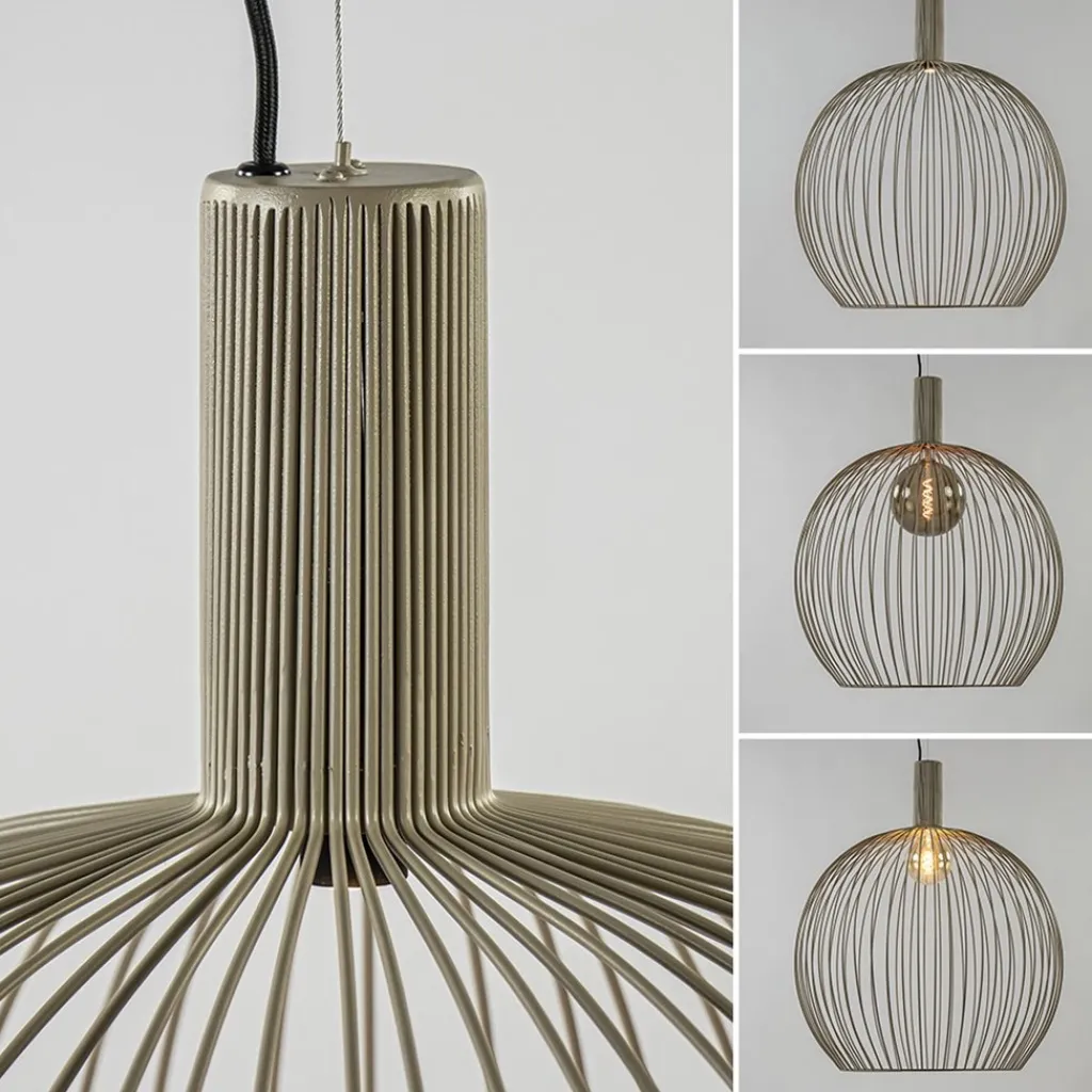 Straluma Grote draad hanglamp mat zand 70 cm> Hanglampen|Eettafellampen