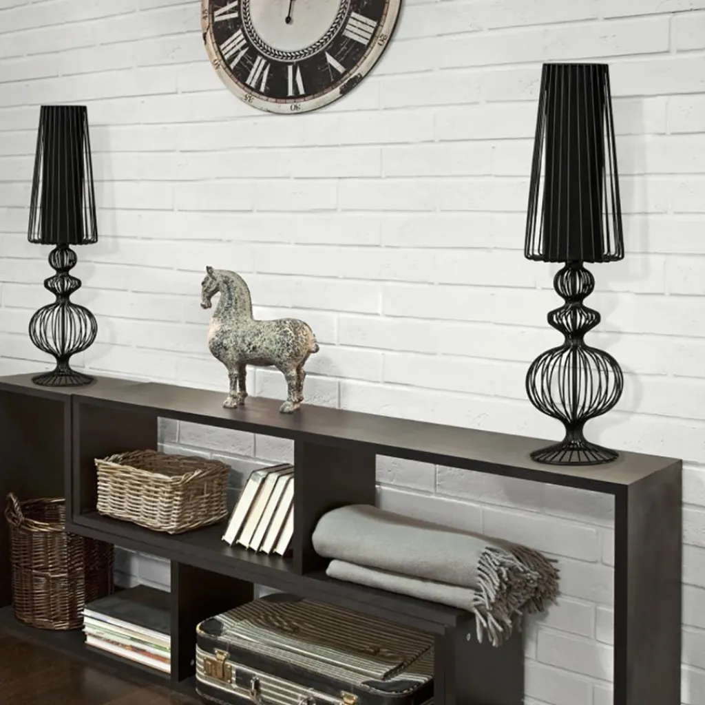 Straluma Grote draad tafellamp met zwarte kap> Tafellampen|Draadlampen