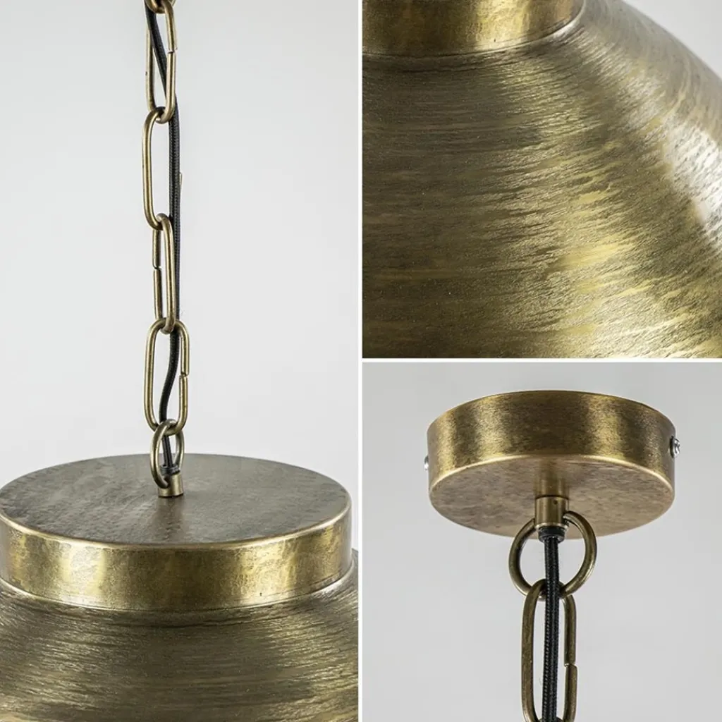 Straluma Grote hanglamp Kylie metaal oud brons> Eettafellampen|Light and Living