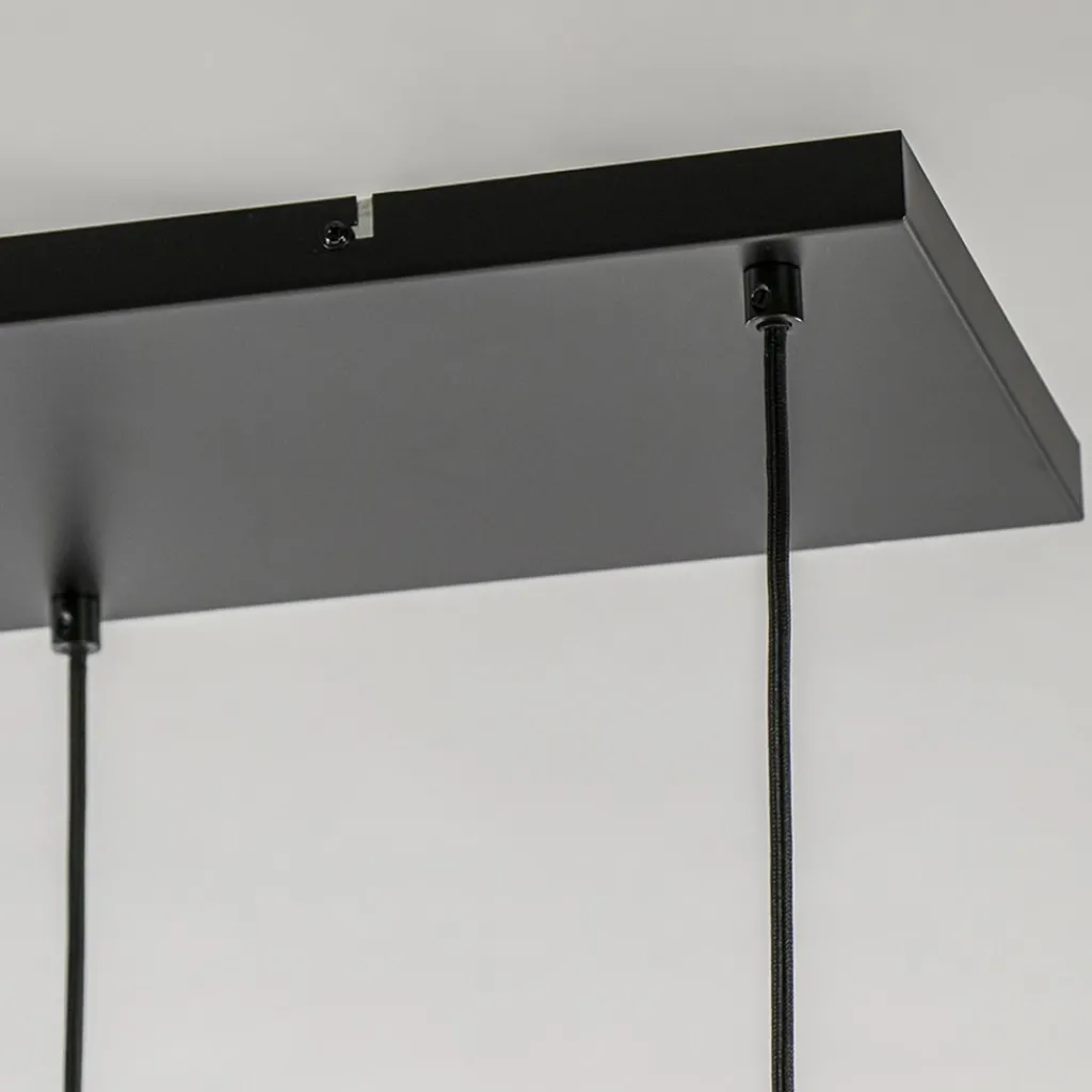 Straluma Grote hanglamp Lekar 5-lichts antiek brons met smoke glas> Eettafellampen|Light and Living