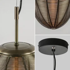 Straluma Grote hanglamp Yaelle antiek brons Light and Living></noscript> Hanglampen|Draadlampen