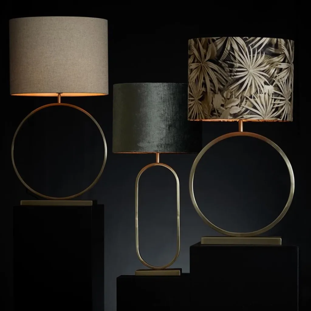 Straluma Grote lampvoet Liva licht goud exclusief kap> Tafellampen|Lampenvoeten