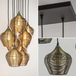 Straluma Grote landelijke hanglamp 10-lichts antiek brons Alvaro><noscript><img width=