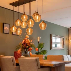 Straluma Grote landelijke hanglamp 10-lichts antiek brons Alvaro><noscript><img width=