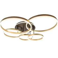 Straluma Grote LED Plafondlamp goud/zwart 3-standen dimbaar> Plafondlampen|LED Plafondlampen