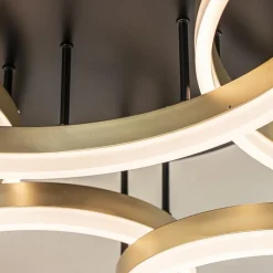 Straluma Grote LED Plafondlamp goud/zwart 3-standen dimbaar><noscript><img width=