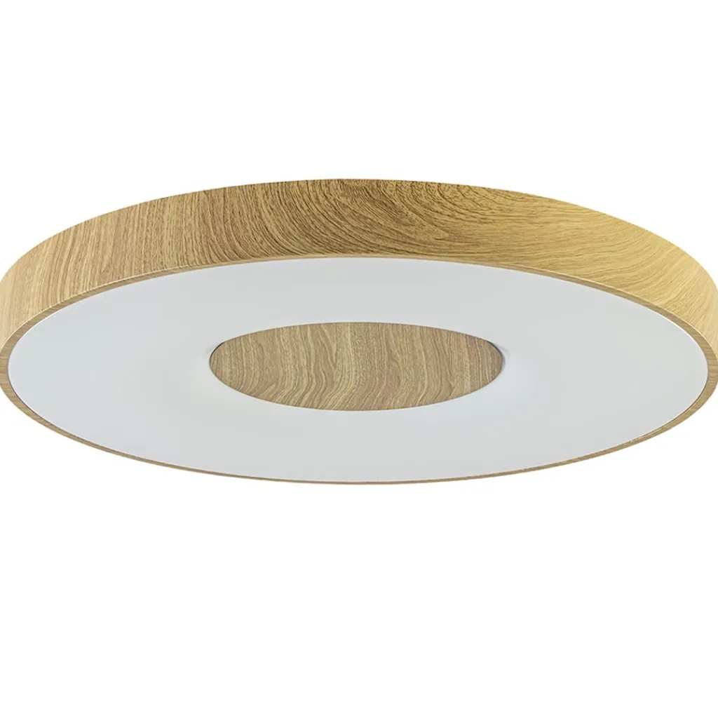 Straluma Grote LED plafondlamp met houtlook 65 cm> Plafondlampen|Plafonnières