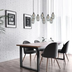 Straluma Grote 8-lichts multipendel hanglamp smoke glas ruit><noscript><img width=