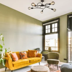 Straluma Grote 5-lichts plafondlamp zwart exclusief lichtbronnen><noscript><img width=