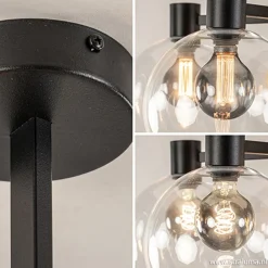 Straluma Grote 5-lichts plafondlamp helder glas><noscript><img width=