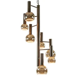 Straluma Grote 7-lichts Vide hanglamp brons> Hanglampen|Videverlichting