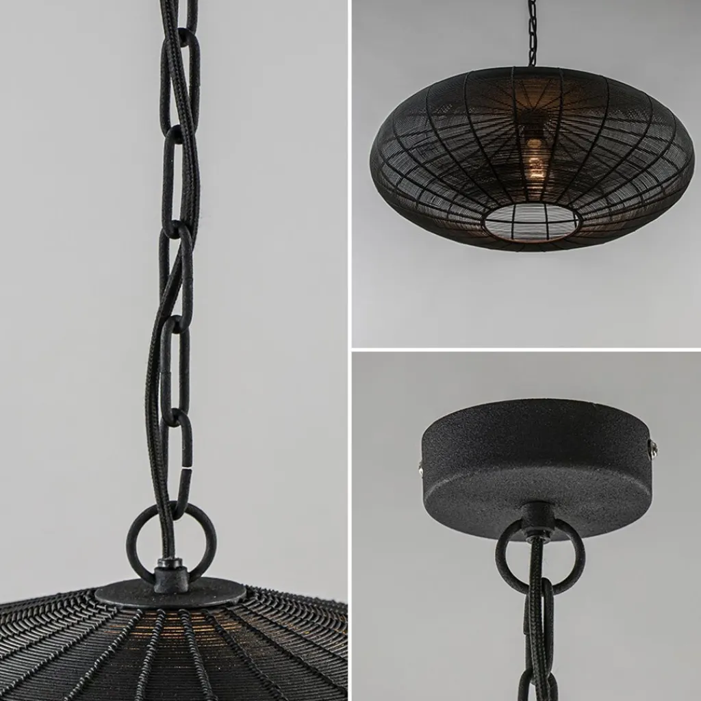 Straluma Grote Light and Living hanglamp Bahoto mat zwart> Hanglampen|Eettafellampen
