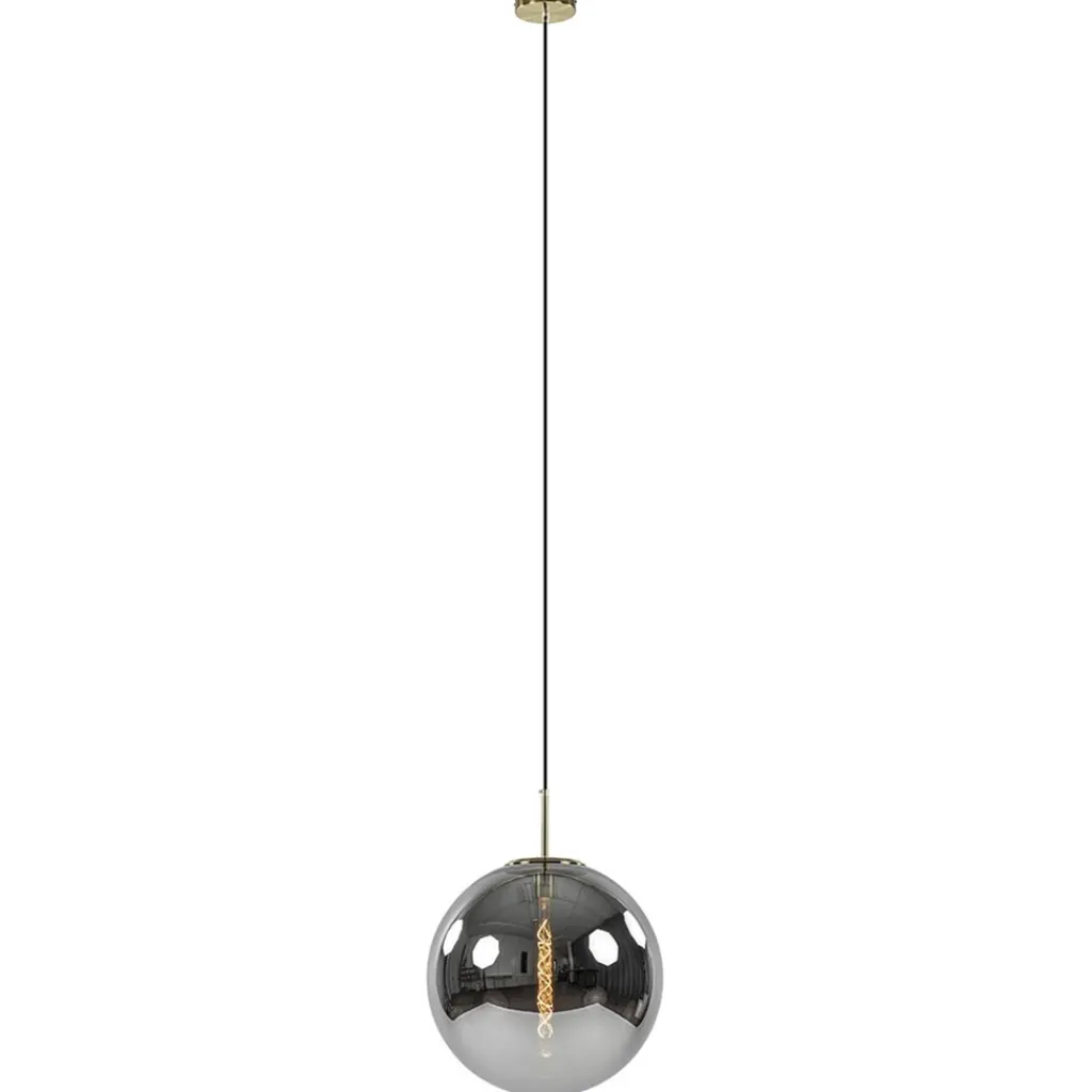 Straluma Grote luxe hanglamp brons + smoke glas Medina> Light and Living|Design Verlichting