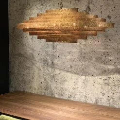 Straluma Grote metalen hanglamp ovaal brons><noscript><img width=