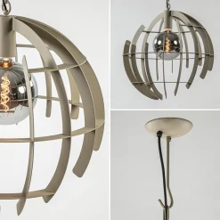 Straluma Grote metalen hanglamp Terra quartz 60 cm><noscript><img width=