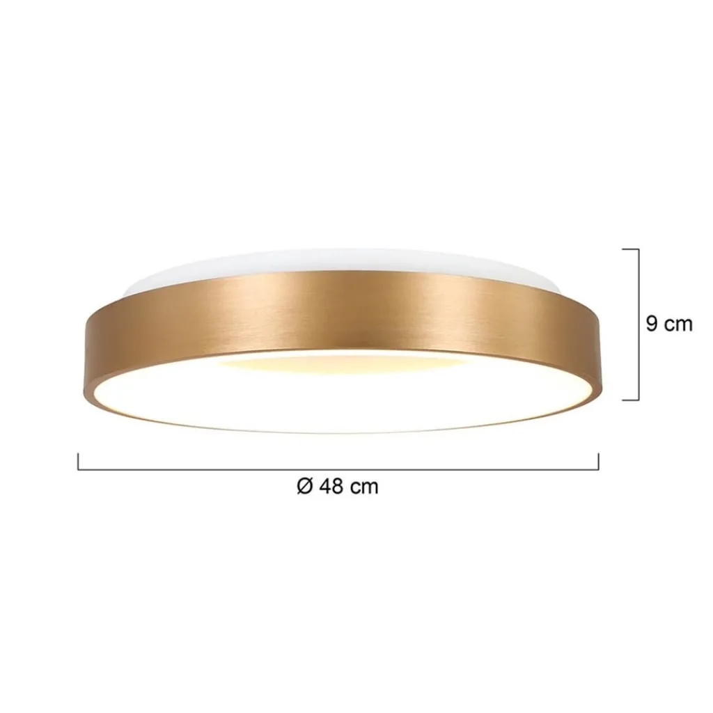 Straluma Grote plafondlamp goud 48 cm inclusief LED> Plafondlampen|Plafonnières