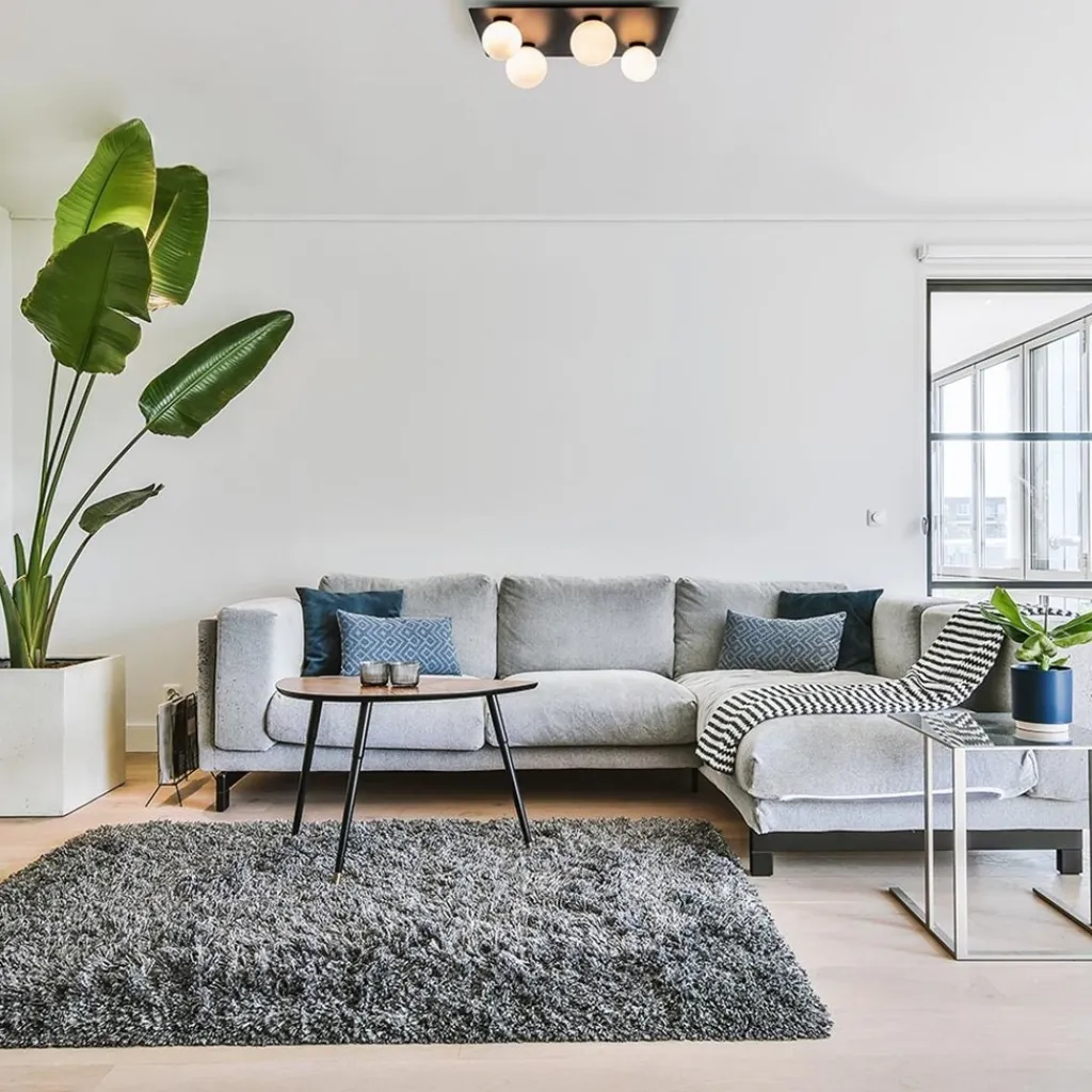 Straluma Grote plafondlamp rechthoekig zwart met witte bollen> Plafondlampen|Retro Verlichting