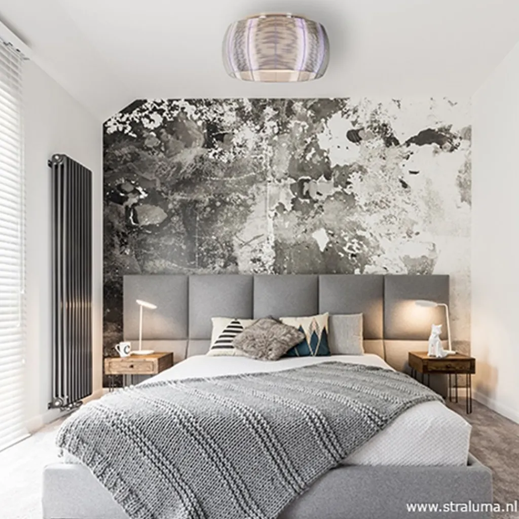 Straluma Grote plafonnière zilver met chroom 50> Woonkamerlampen|Slaapkamerlampen