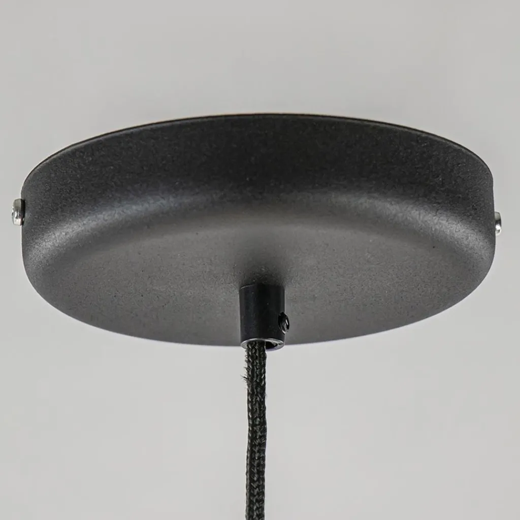 Straluma Grote retro hanglamp opaal glas met zwart> Woonkamerlampen|Slaapkamerlampen