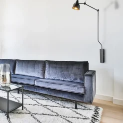 Straluma Grote retro wandlamp met zwarte kap verstelbaar><noscript><img width=