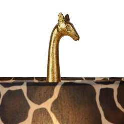 Straluma Grote tafellamp Giraf goud met bruine kap></noscript> Tafellampen|Schemerlampen