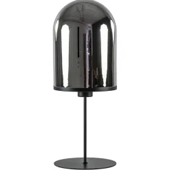 Straluma Grote tafellamp Maverick mat zwart met smoke glas> Tafellampen|Light and Living