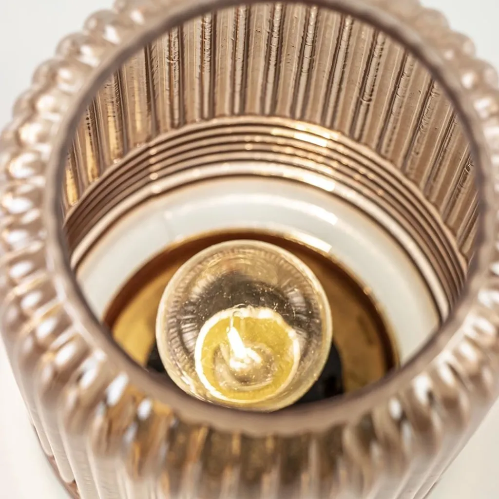 Straluma Grote tafellamp op batterijen donkerbruin Lipa> Tafellampen|Light and Living