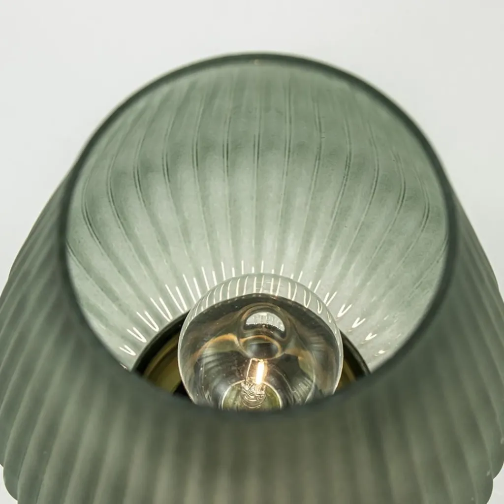 Straluma Grote tafellamp op batterij Tajera donker groen/goud> Tafellampen|Light and Living