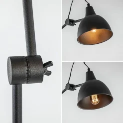 Straluma Grote vloerlamp retro mat zwart verstelbaar><noscript><img width=
