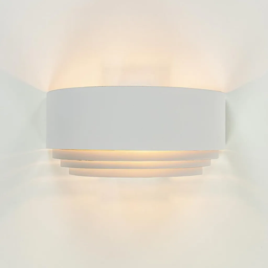 Straluma Half ronde wandlamp wit met goud> Wandlampen|Industriële Verlichting
