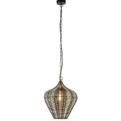 Straluma Hanglamp Alvaro 36cm antiek brons> Woonkamerlampen|Eetkamerverlichting