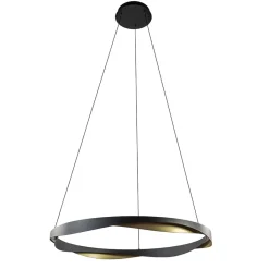 Straluma Hanglamp Ascoli 85 ring zwart/matgoud> Hanglampen|Eettafellampen
